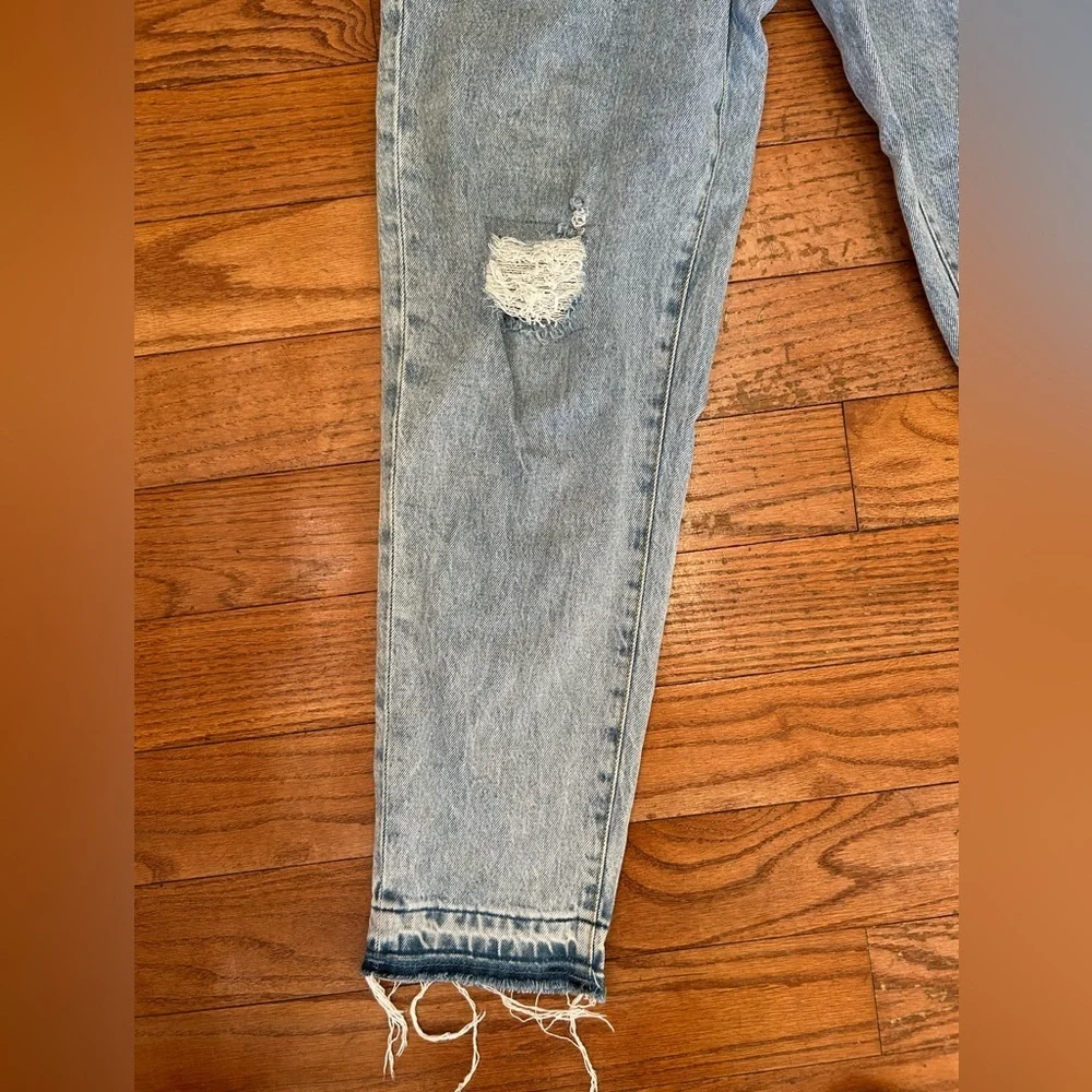 Cat & Jack Girls Light Blue Distressed Jeans Size 16 from Target Straight Leg
